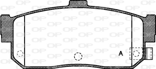 OPEN PARTS Комплект тормозных колодок, дисковый тормоз BPA0366.22
